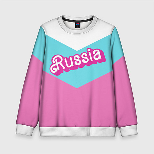 Детский свитшот Russia - barbie style / 3D-Белый – фото 1