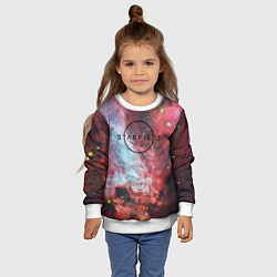 Свитшот детский Starfield лого космос, цвет: 3D-белый — фото 2