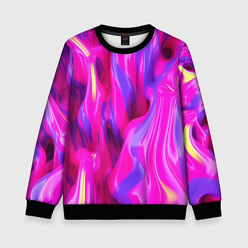Детский свитшот Pink blue texture / 3D-Черный – фото 1