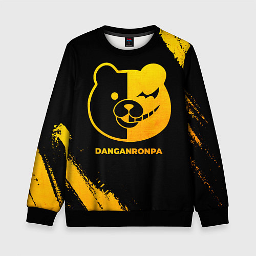 Детский свитшот Danganronpa - gold gradient / 3D-Черный – фото 1