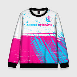 Детский свитшот Angels of Death neon gradient style: символ сверху