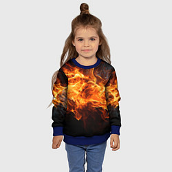 Свитшот детский Black fire style, цвет: 3D-синий — фото 2
