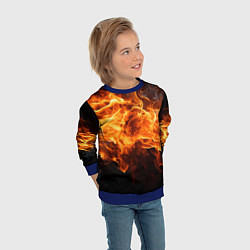 Свитшот детский Black fire style, цвет: 3D-синий — фото 2