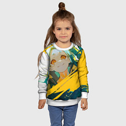 Свитшот детский Cyberpunk Edgerunners Ребекка, цвет: 3D-белый — фото 2