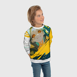 Свитшот детский Cyberpunk Edgerunners Ребекка, цвет: 3D-белый — фото 2