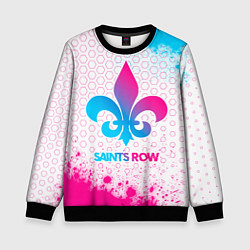Детский свитшот Saints Row neon gradient style