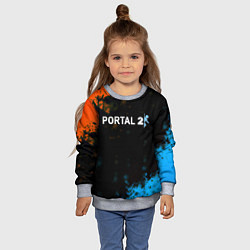 Свитшот детский Portal game, цвет: 3D-меланж — фото 2