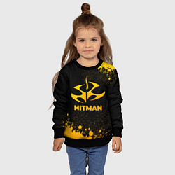 Свитшот детский Hitman - gold gradient, цвет: 3D-черный — фото 2