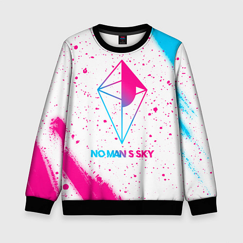 Детский свитшот No Mans Sky neon gradient style / 3D-Черный – фото 1