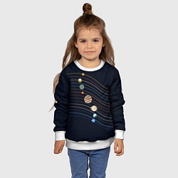 Свитшот детский Парад планет 2024, цвет: 3D-белый — фото 2