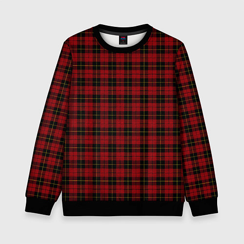 Детский свитшот Pajama pattern red / 3D-Черный – фото 1