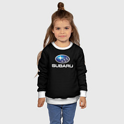 Свитшот детский Subaru sport auto car, цвет: 3D-белый — фото 2