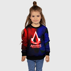 Свитшот детский Assassins Creed fire, цвет: 3D-черный — фото 2