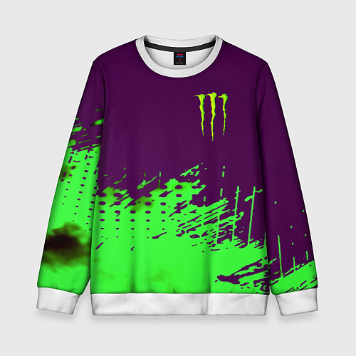 Детский свитшот Monster energy taurin / 3D-Белый – фото 1