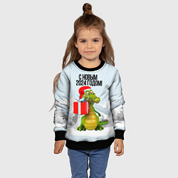 Свитшот детский С новым 2024 годом, цвет: 3D-черный — фото 2