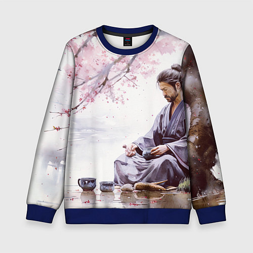 Детский свитшот Сёгун / 3D-Синий – фото 1