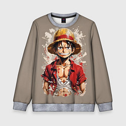 Свитшот детский Монки Ди Руфи - One Piece, цвет: 3D-меланж