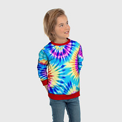 Свитшот детский Красочная композиция - тай-дай, цвет: 3D-красный — фото 2