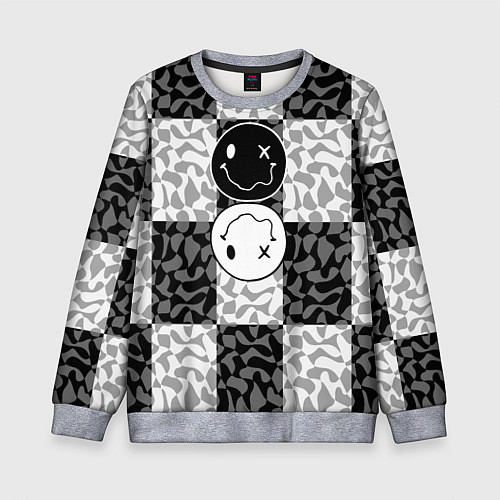 Детский свитшот Smile chaos / 3D-Меланж – фото 1
