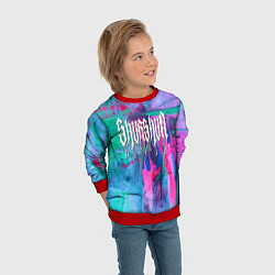 Свитшот детский Shurshun - tie-dye, цвет: 3D-красный — фото 2