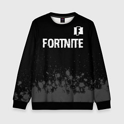 Свитшот детский Fortnite glitch на темном фоне посередине, цвет: 3D-черный
