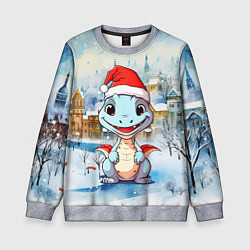 Свитшот детский Новогодний дракон 2024, цвет: 3D-меланж