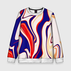 Свитшот детский Абстракция бежевый с фиолетовым, цвет: 3D-белый