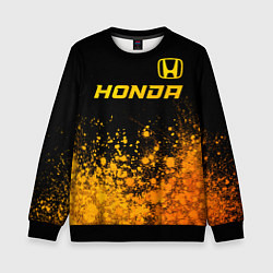 Детский свитшот Honda - gold gradient посередине