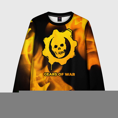 Детский свитшот Gears of War - gold gradient / 3D-Черный – фото 1