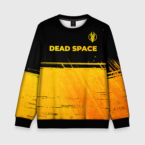Детский свитшот Dead Space - gold gradient посередине / 3D-Черный – фото 1