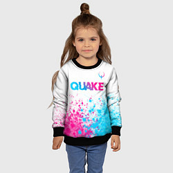 Свитшот детский Quake neon gradient style посередине, цвет: 3D-черный — фото 2