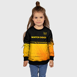 Свитшот детский Watch Dogs - gold gradient посередине, цвет: 3D-черный — фото 2