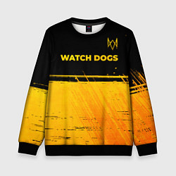 Детский свитшот Watch Dogs - gold gradient посередине