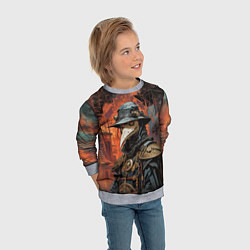 Свитшот детский Индустриальный чумной доктор, цвет: 3D-меланж — фото 2