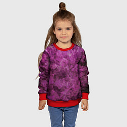 Свитшот детский Абстракция - гранат умбалит, цвет: 3D-красный — фото 2