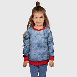 Свитшот детский Абстракция - сине-серая грусть, цвет: 3D-красный — фото 2