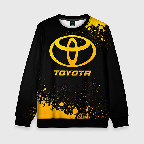 Детский свитшот Toyota - gold gradient / 3D-Черный – фото 1