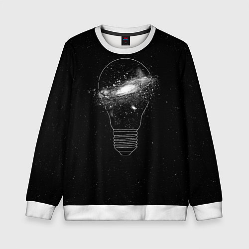 Детский свитшот Галактика в лампе / 3D-Белый – фото 1