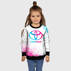 Свитшот детский Toyota neon gradient style, цвет: 3D-черный — фото 2