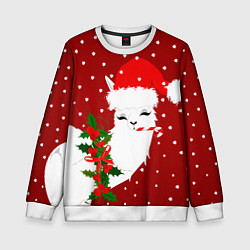 Детский свитшот Лама - альпака с леденцом