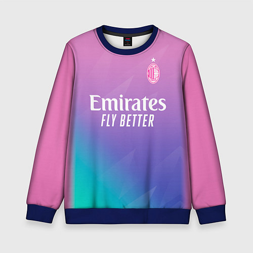 Детский свитшот ФК Милан форма 23-24 третья / 3D-Синий – фото 1