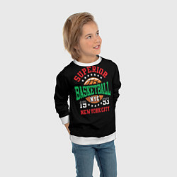 Свитшот детский Superior basketball, цвет: 3D-белый — фото 2