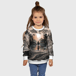 Свитшот детский Охотник в сумерках, цвет: 3D-белый — фото 2