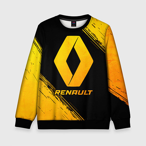 Детский свитшот Renault - gold gradient / 3D-Черный – фото 1