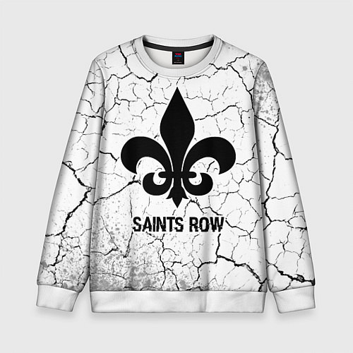 Детский свитшот Saints Row glitch на светлом фоне / 3D-Белый – фото 1
