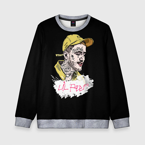 Детский свитшот Lil peep band steel / 3D-Меланж – фото 1