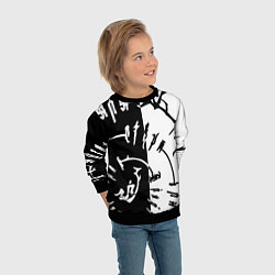 Свитшот детский Астарион - знак на спине чб, цвет: 3D-черный — фото 2