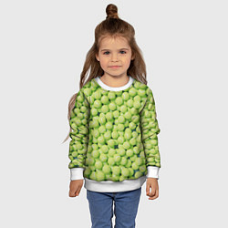 Свитшот детский Много теннисных мячей, цвет: 3D-белый — фото 2
