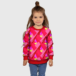 Свитшот детский Красные плоскости, цвет: 3D-красный — фото 2
