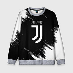 Детский свитшот Juventus спорт краски черно белый